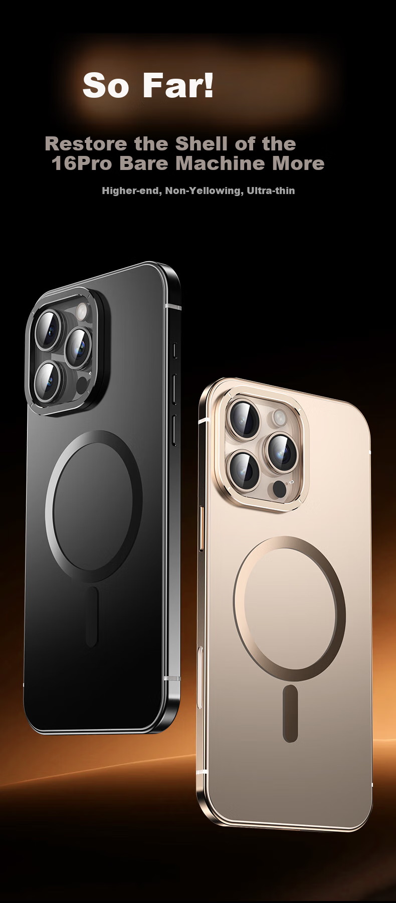 Чехол для iPhone 16 Pro Max IM-CHEN, противоударный, с магнитным кольцом и подставкой, ультратонкий, металлический, матовый, Титановый