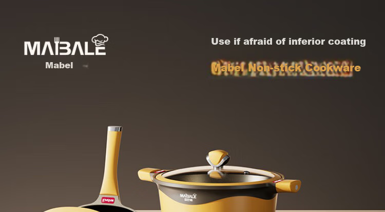 Кастрюля Maibale, 30 см, 7 л, с антипригарным покрытием, титановый сплав, для газовых и индукционных плит
