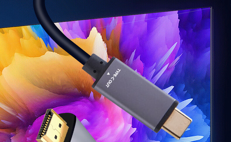 Кабель KSRGB HDMI - Type-C, адаптер Thunderbolt 3 для Mac, Huawei, PS, монитора, 4K 60Hz, 2 метра