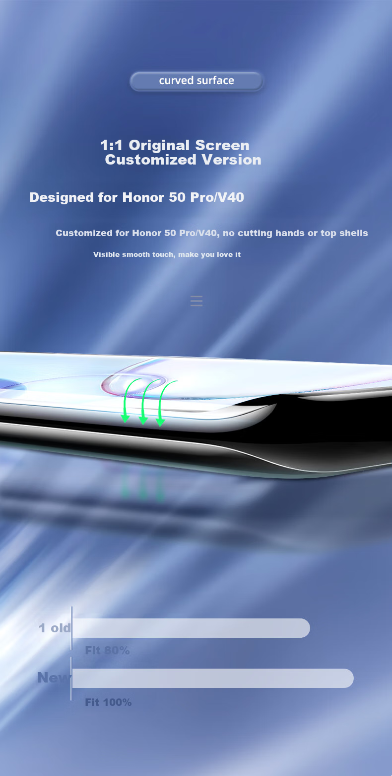 Защитная гидрогелевая пленка Smorss для Honor 50 Pro/V40 Huawei Nova 8 Pro/9 Pro, полноэкранное покрытие, противоударная, прозрачная, 2 шт.