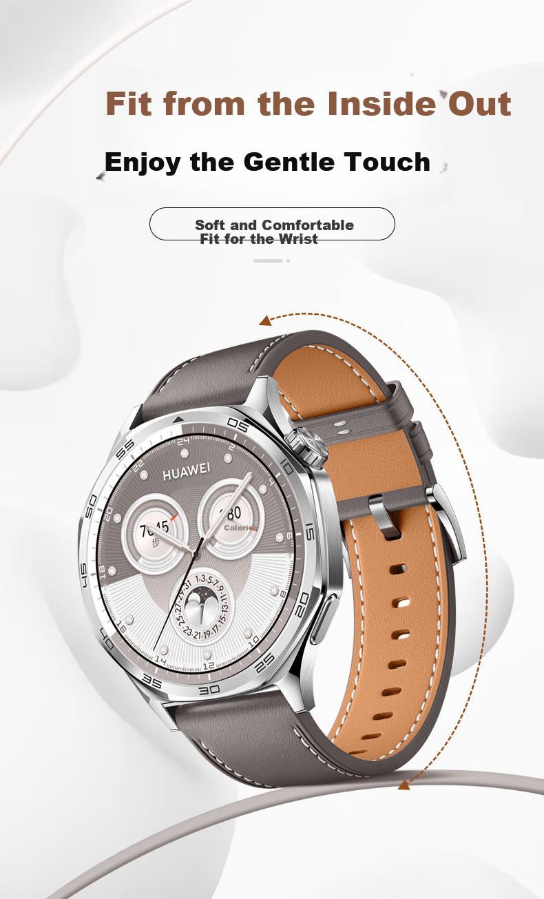 Кожаный ремешок Xiaopijiang для Huawei Watch GT6/GT4/GT5 Pro/Watch5, с быстросъемной кнопкой, для женских часов из телячьей кожи, 42/41 мм