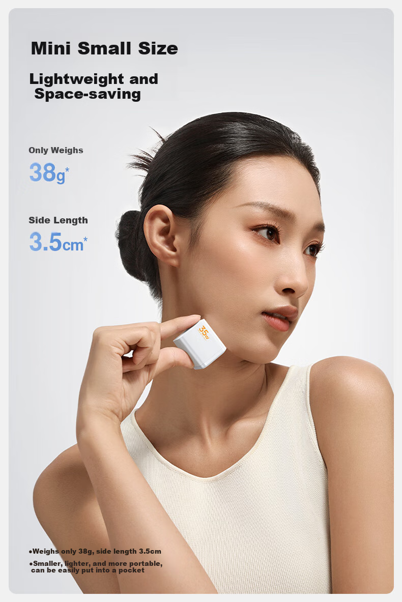 Зарядное устройство Shanmo Apple 35W GaN, совместимое с iPhone/iPad, кабель Type-C в комплекте
