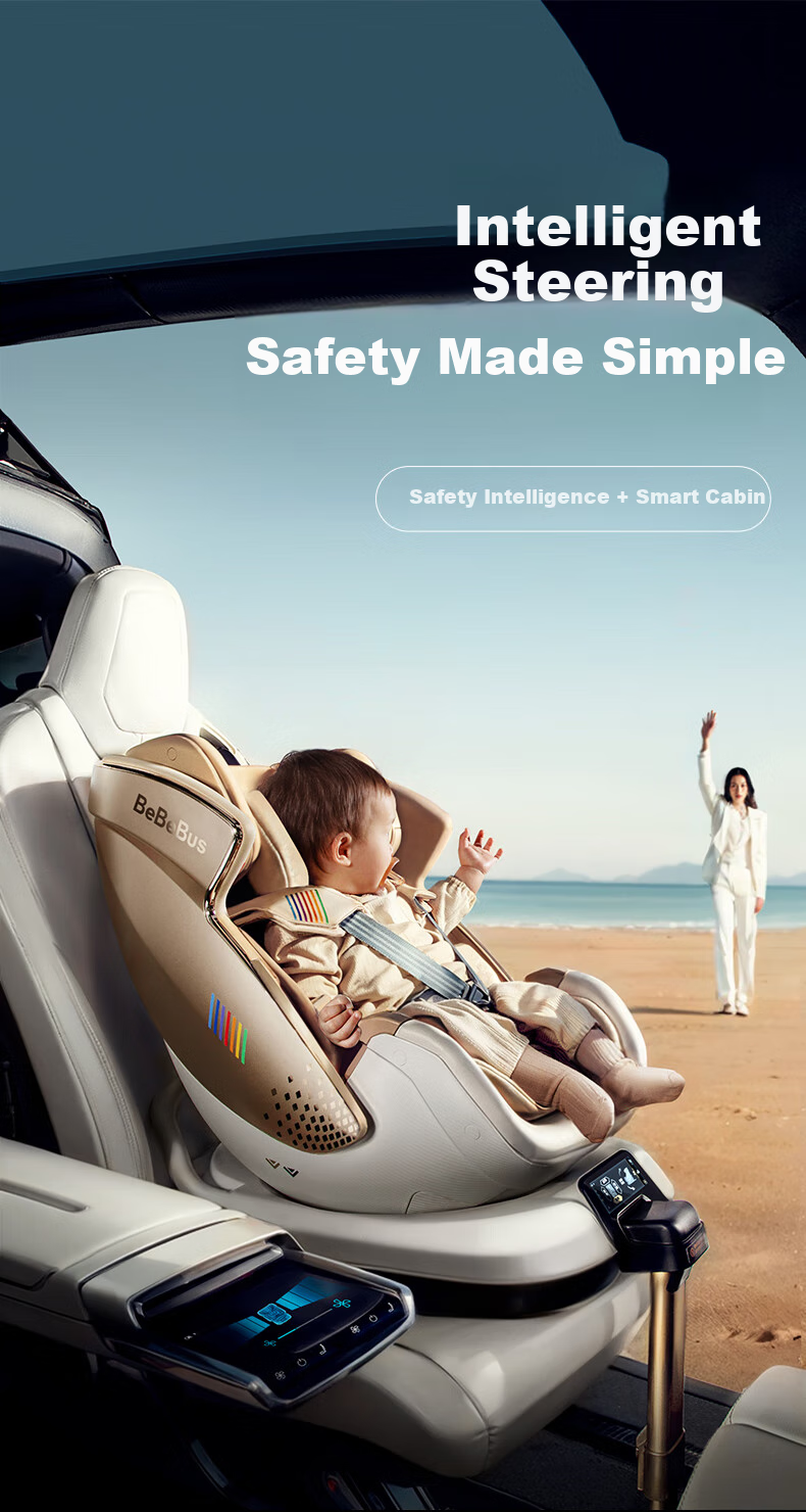 Автокресло Bebebus Space Capsule, для детей от 0 до 7 лет, с системой вентиляции и вращением на 360 градусов