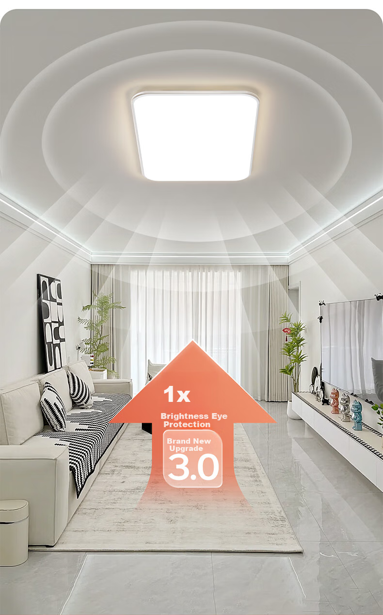 GUJIA Светодиодный потолочный светильник, ультратонкий, защищающий глаза, простой светильник для гостиной и спальни - 90 см [Установка включена]
