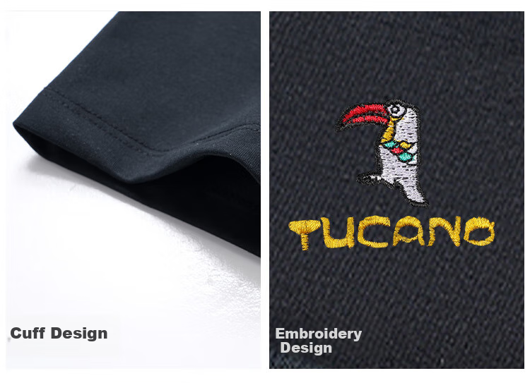 Мужская футболка TUCANO с коротким рукавом, классическая, из 100% хлопка, с круглым вырезом, черная, размер 2XL