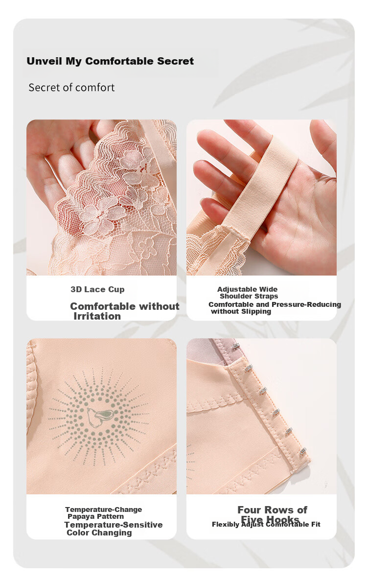 Женский бюстгальтер GRACEWELL Push-Up Bra, бесшовный, с косточками, кружевной, с боковой поддержкой, для маленькой груди