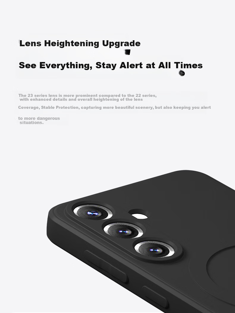 KEKLLE Чехол-накладка для Samsung S23 Ultra, силиконовый, с магнитным креплением MagSafe, противоударный, черный