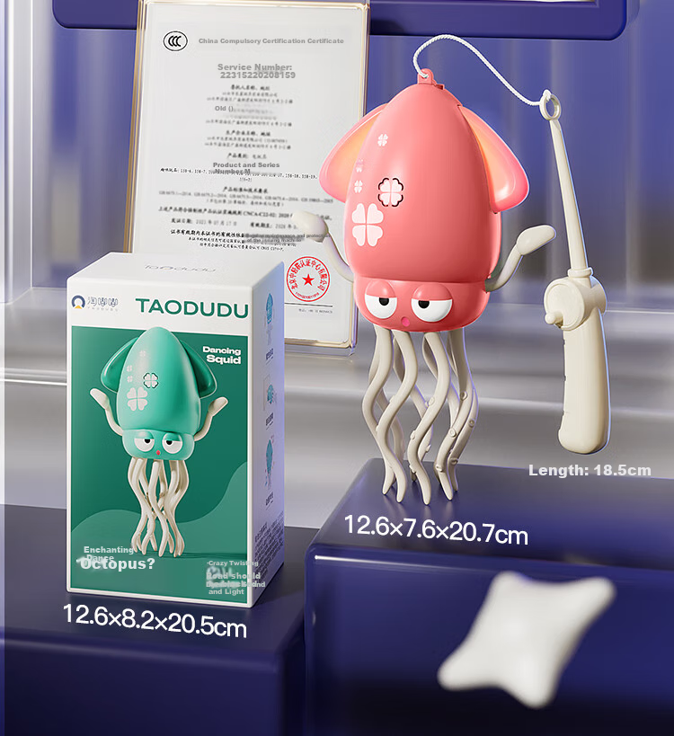 Taodudu Магический танцующий осьминог, игрушка-робот для детей от 3 лет, интерактивная танцующая игрушка с подсветкой и музыкой, подарок на Новый год
