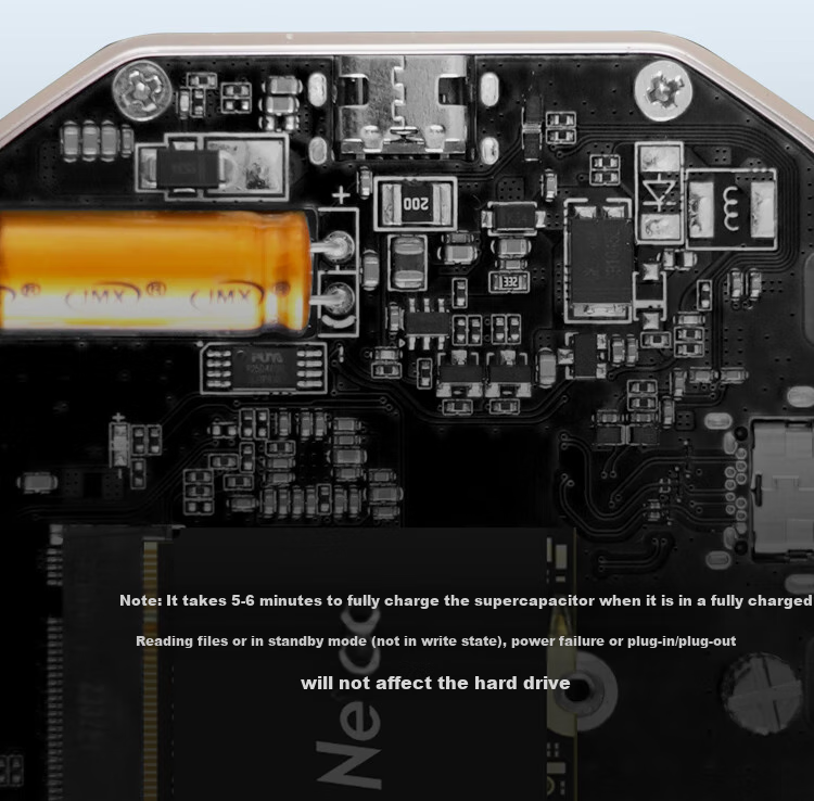 Внешний корпус Netac HD10M2Pt для M.2 NVMe SSD, USB 3.1, 10 Гбит/с, серебристый