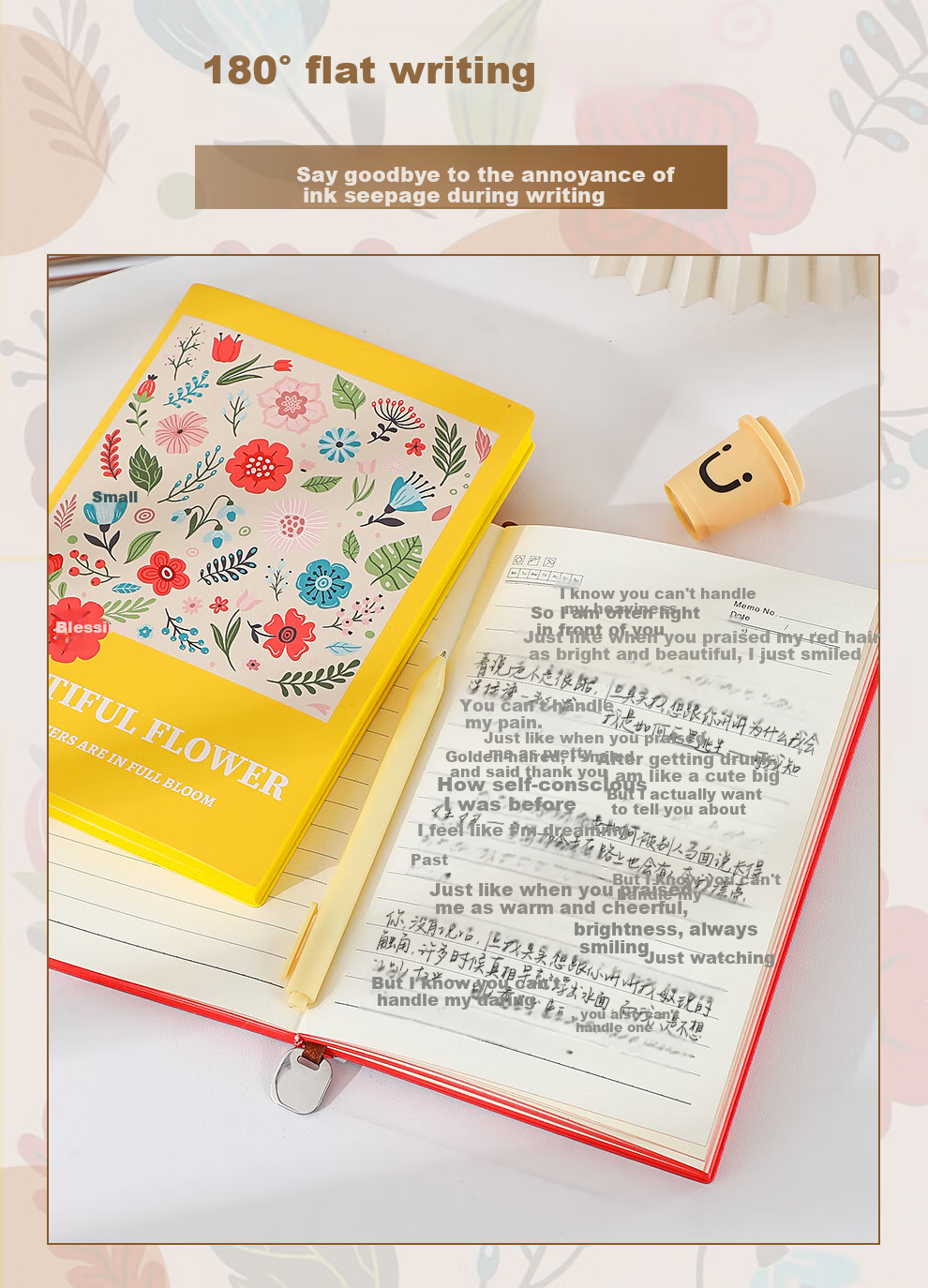 Блокнот Zuo Di, цветочный дневник, 120 г, плотная бумага, простой дизайн, канцелярские товары с подвеской, дневник, высококачественный офисный блокнот, настраиваемый логотип