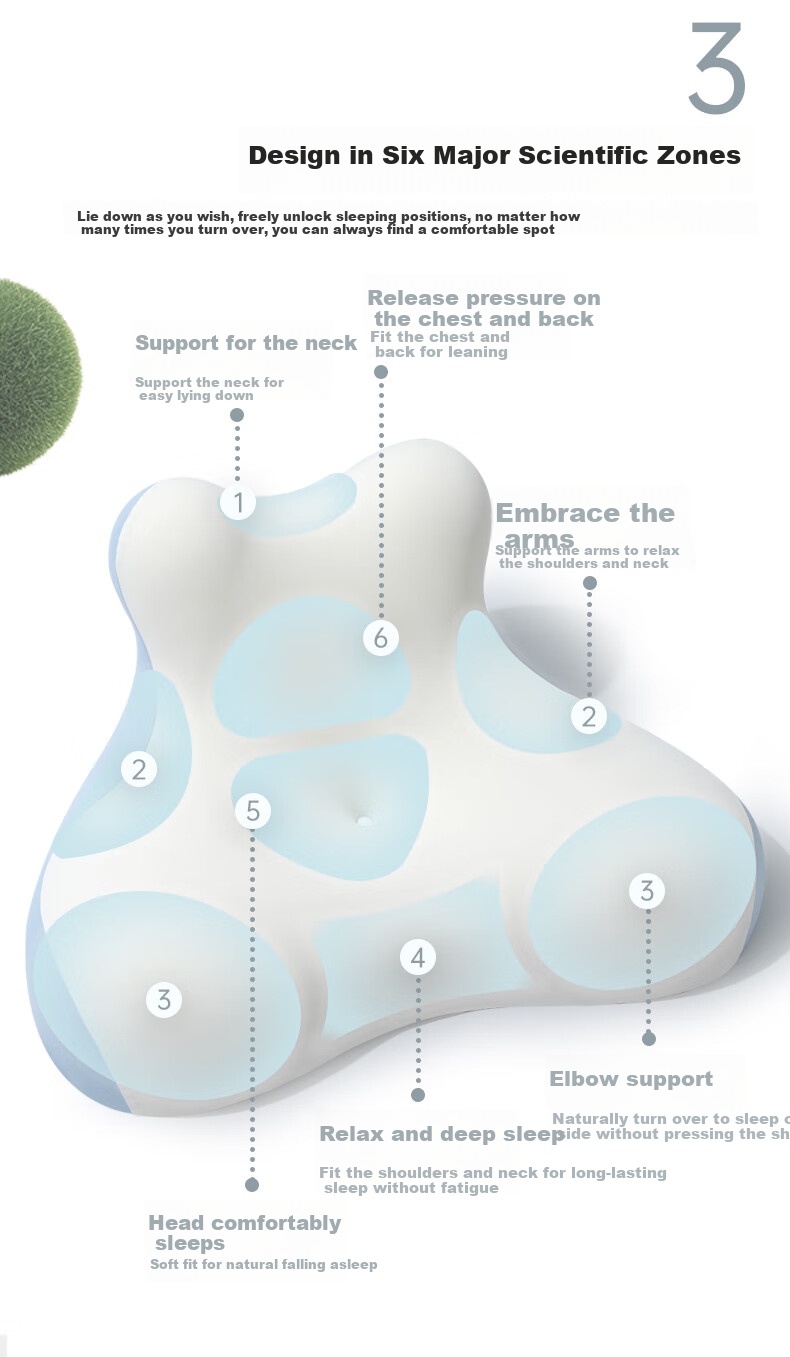 Подушка H.nos Cloud Pillow для телефона, многофункциональная, с эффектом памяти, для взрослой лежачей спящей позы