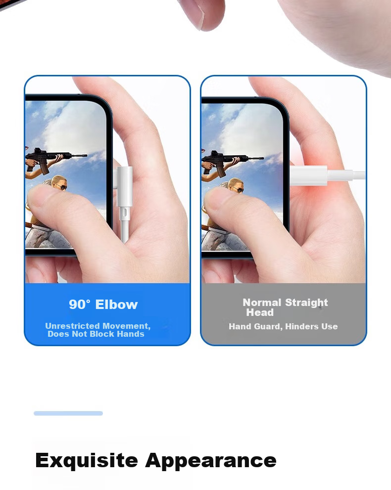 Кабель Nengshi для зарядки Apple с угловым разъемом, кабель для быстрой зарядки данных для iPhone 14/13/12/11/XR/8 Plus, iPad, автомобильного зарядного устройства USB, 1.5 метра, белый