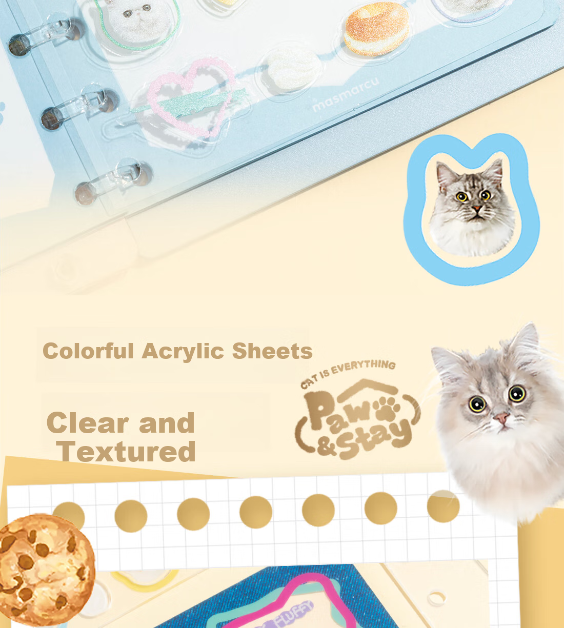 Блокнот MASMARCU "All Meow" M5, 40 листов, розовый
