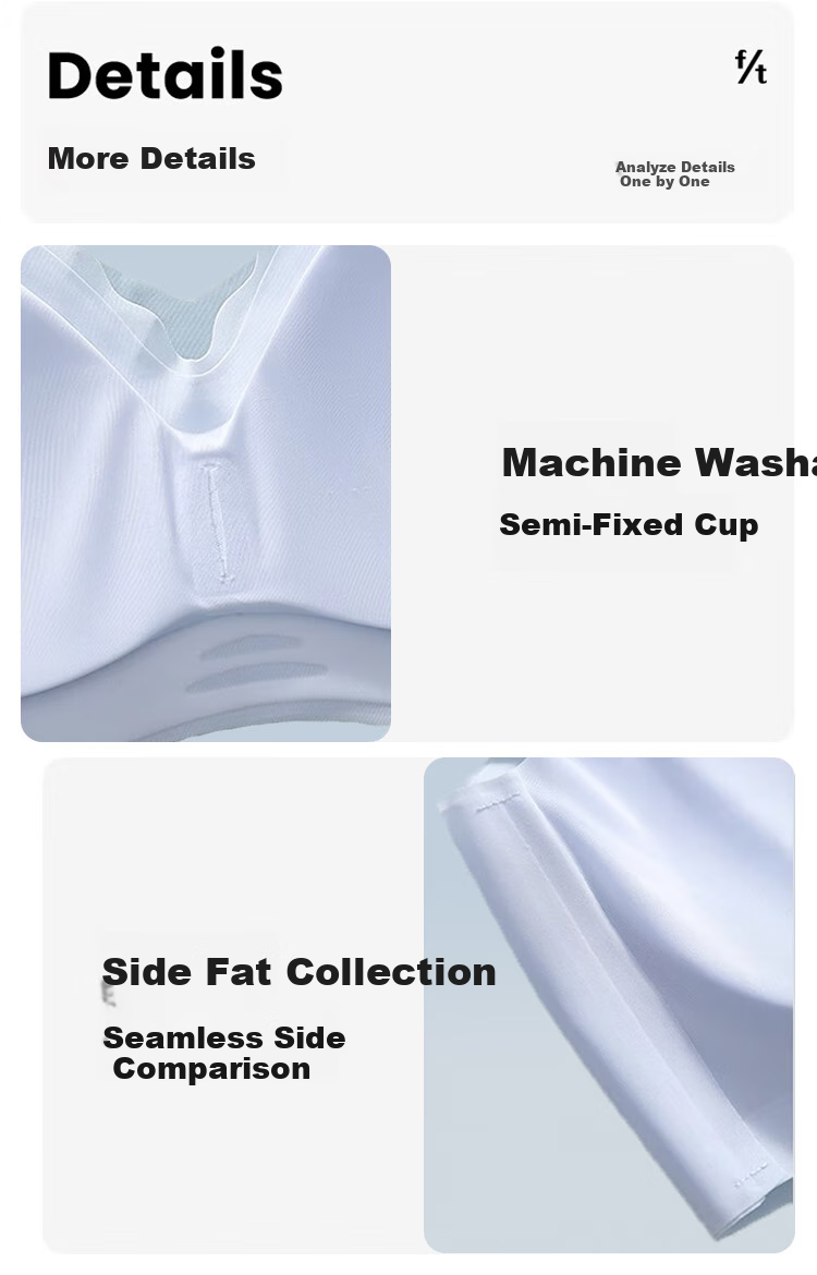 FitonTon Бюстгальтер Seamless Bra для женщин, тонкий стиль, без косточек, пуш-ап, красивый дизайн спины, телесный цвет, размер L