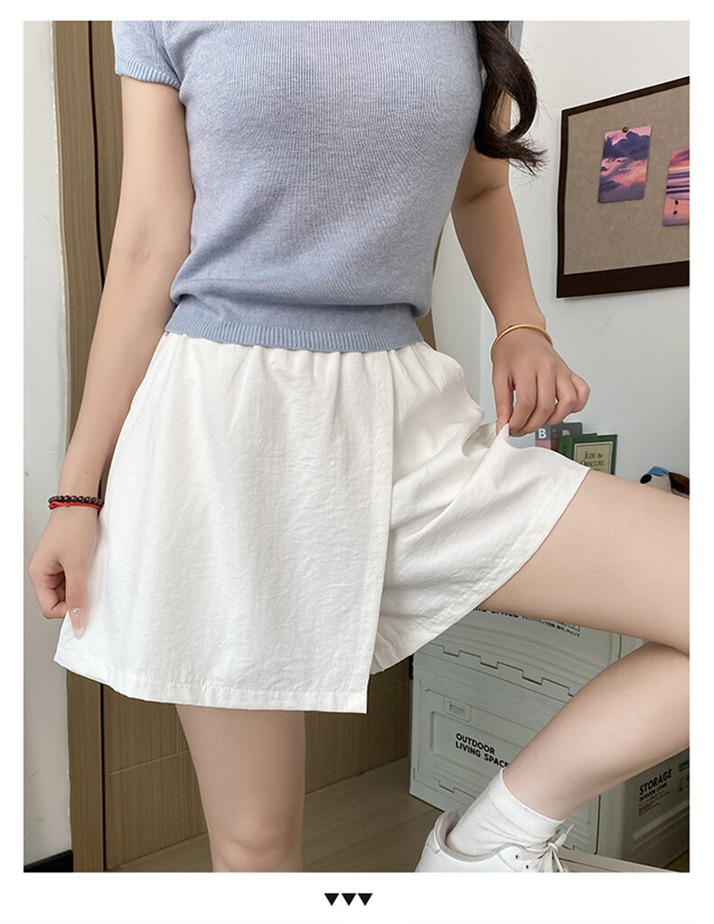 Шорты LangSha Ice Silk Shorts для женщин, летняя коллекция 2025, повседневные, свободные, широкие, до колена