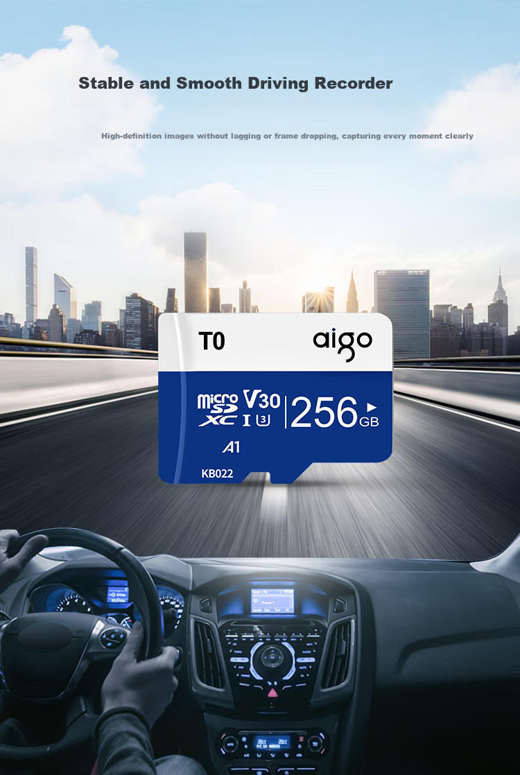 Карта памяти Aigo T0, 256 ГБ, TF (MicroSD), U3, V30, 4K, для видеорегистратора, камеры наблюдения, телефона, планшета, игровой консоли