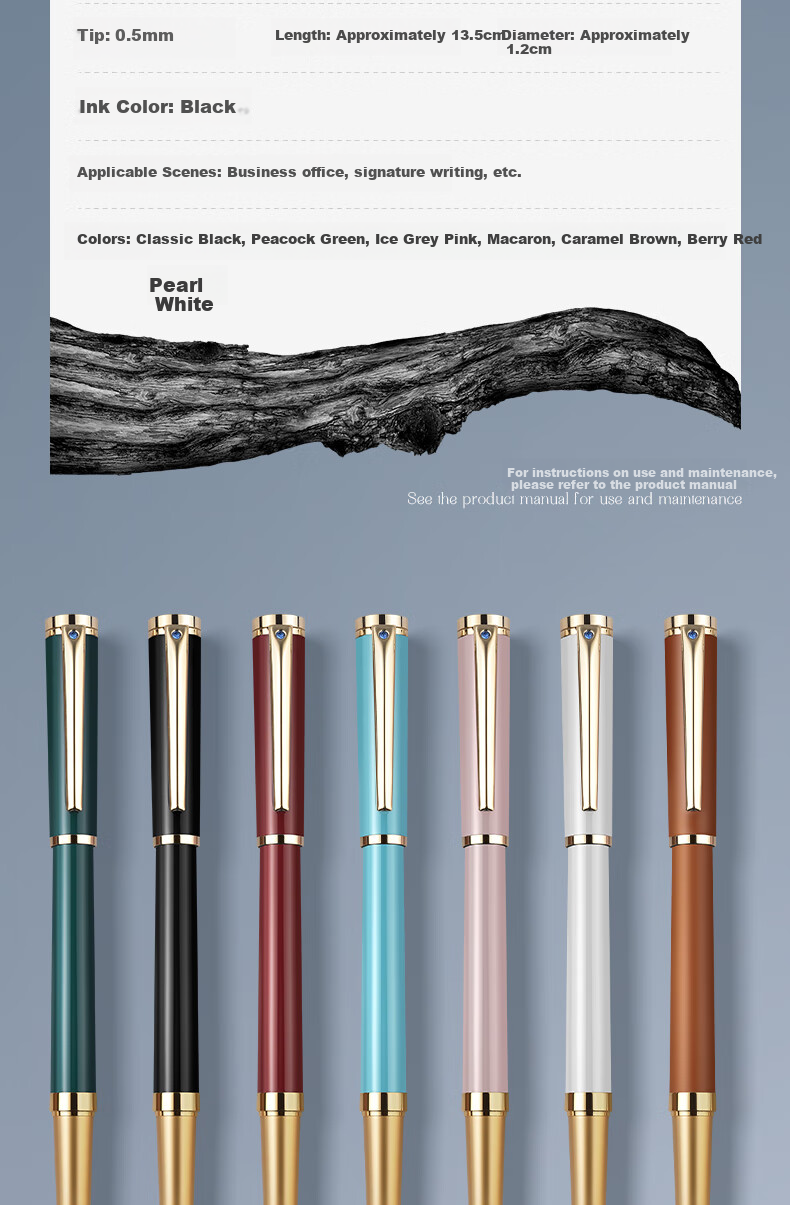 MONTAGUT Pandora Series Ballpoint Pen, Ice Gray Pink, 0.5mm