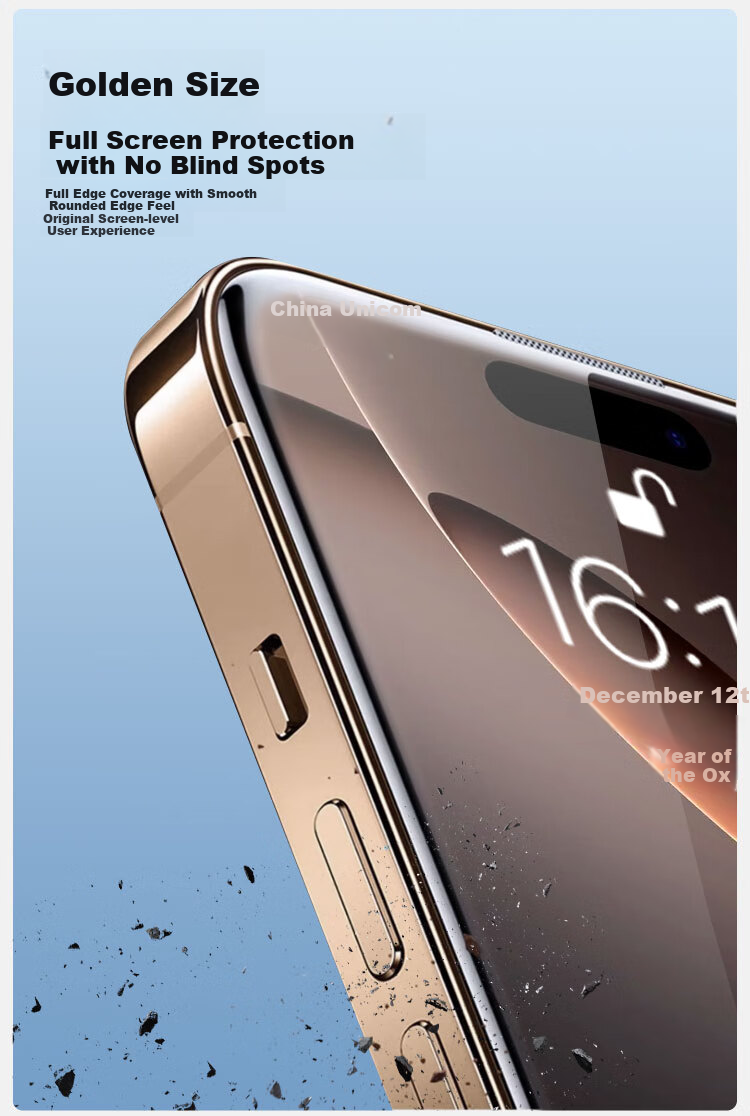 Защитное стекло Smorss для Apple iPhone 16 Pro Max, противоударное, антибликовое, полное покрытие экрана