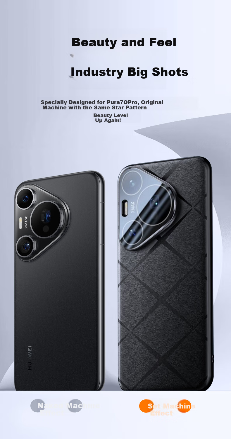 Чехол для Huawei Pura70 Pro/Pro+ DIVI, из натуральной кожи, с защитой от падений, ультратонкий, черный