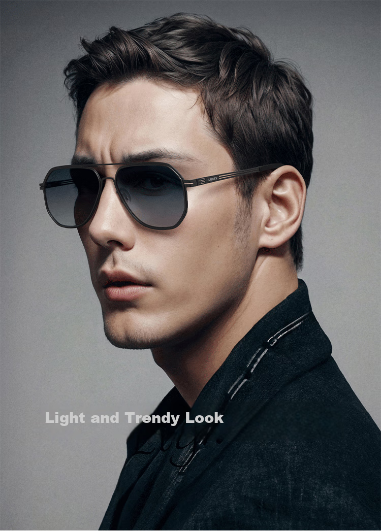 Солнцезащитные очки LOESY Ultra-Light 18g, поляризованные, УФ-защита, для мужчин, черный