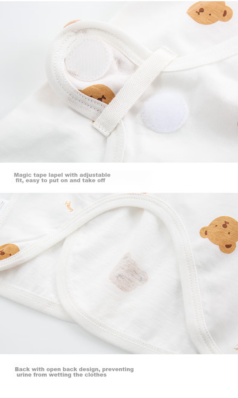 Комплект из 2 детских лонгсливов Babyprints, для девочек и мальчиков, 100% хлопок, с длинным рукавом, размер 52, белый с зеленым горошком и белым мишкой