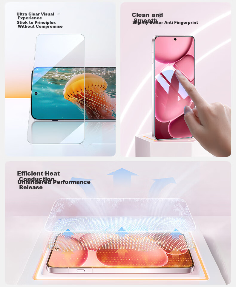 Защитное стекло Shanmo для OPPO Find X8 Ultra, противоударное, антибликовое, с защитой от отпечатков пальцев, гладкое, 2 шт.