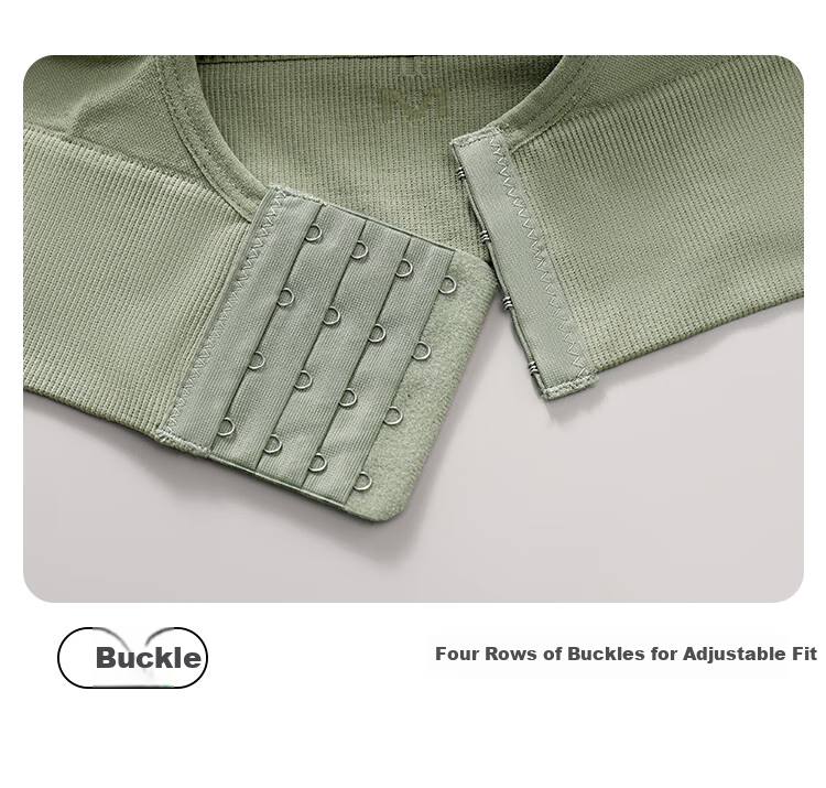 Спортивный бюстгальтер LangSha для женщин, с высокой степенью поддержки, противоударный, для бега, йоги, зеленый, размер L