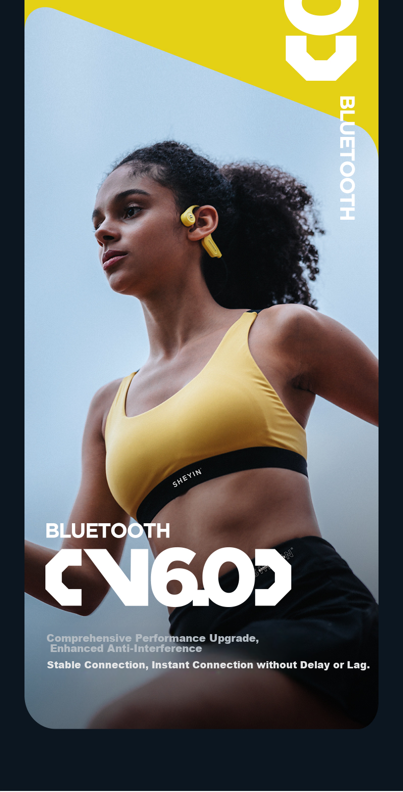 Наушники SHEYIN X5 True Bone Conduction Bluetooth, спортивные, водонепроницаемые IPX8, с микрофоном, 32 ГБ, белый и оранжевый