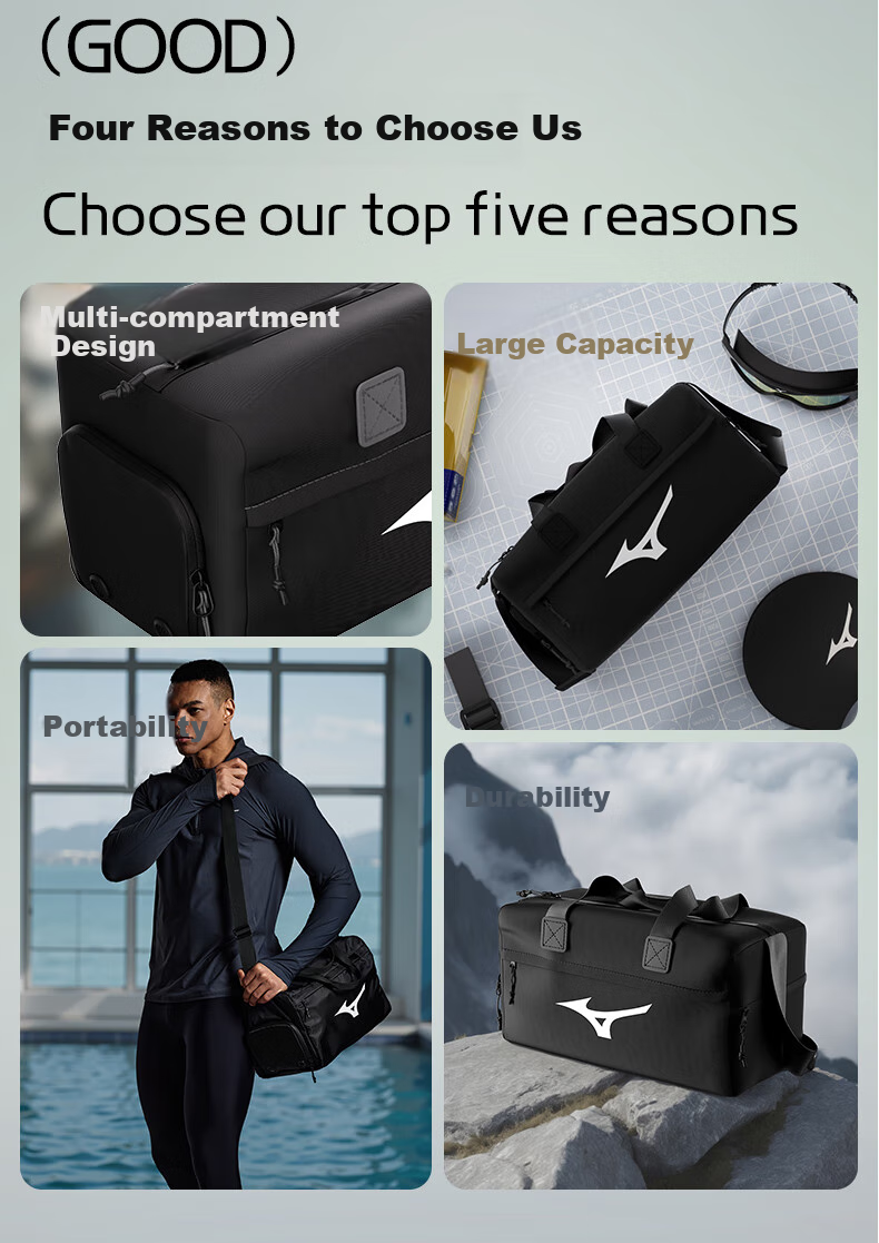 Спортивная сумка MIZUNO для плавания, большая вместимость, для фитнеса, на плечо, ручная, через плечо, для путешествий, C004, армейский зеленый