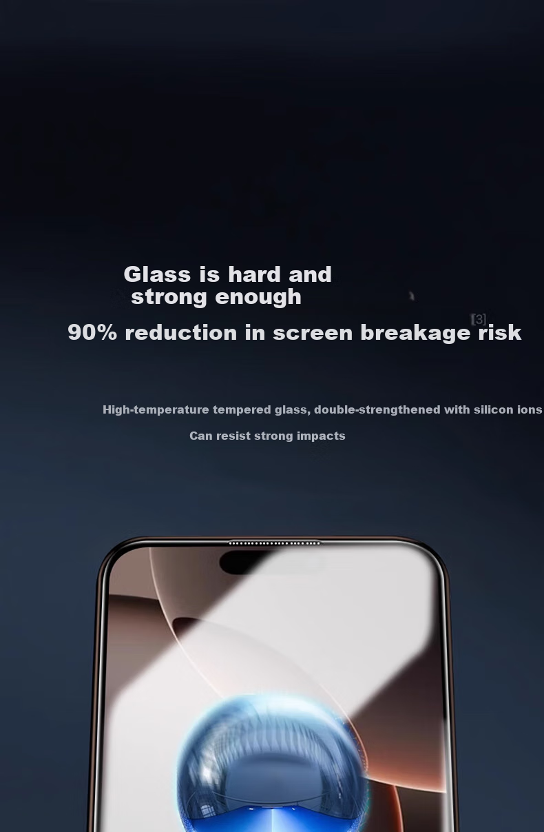 Защитное стекло Smorss для Apple iPhone 16 Pro Max, 28° антишпионское, противоударное, полное покрытие экрана, HD, 2 шт.