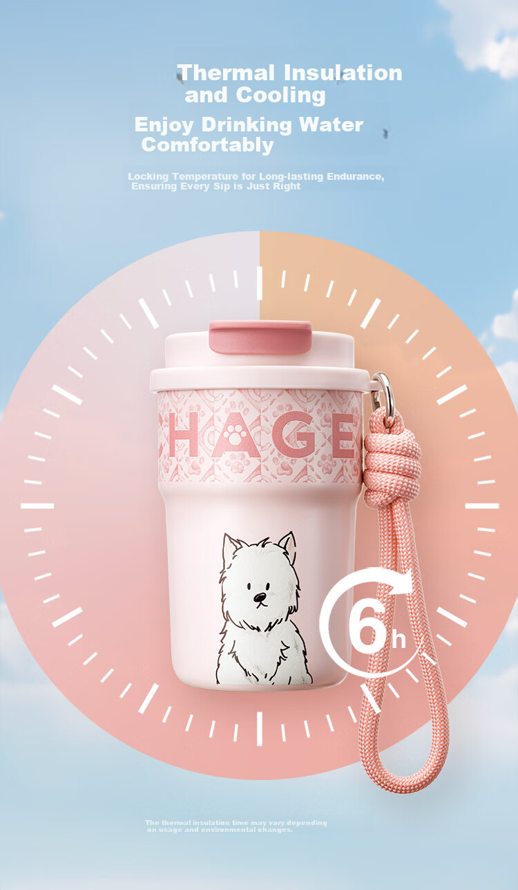 Термокружка CHAGEE с соломинкой