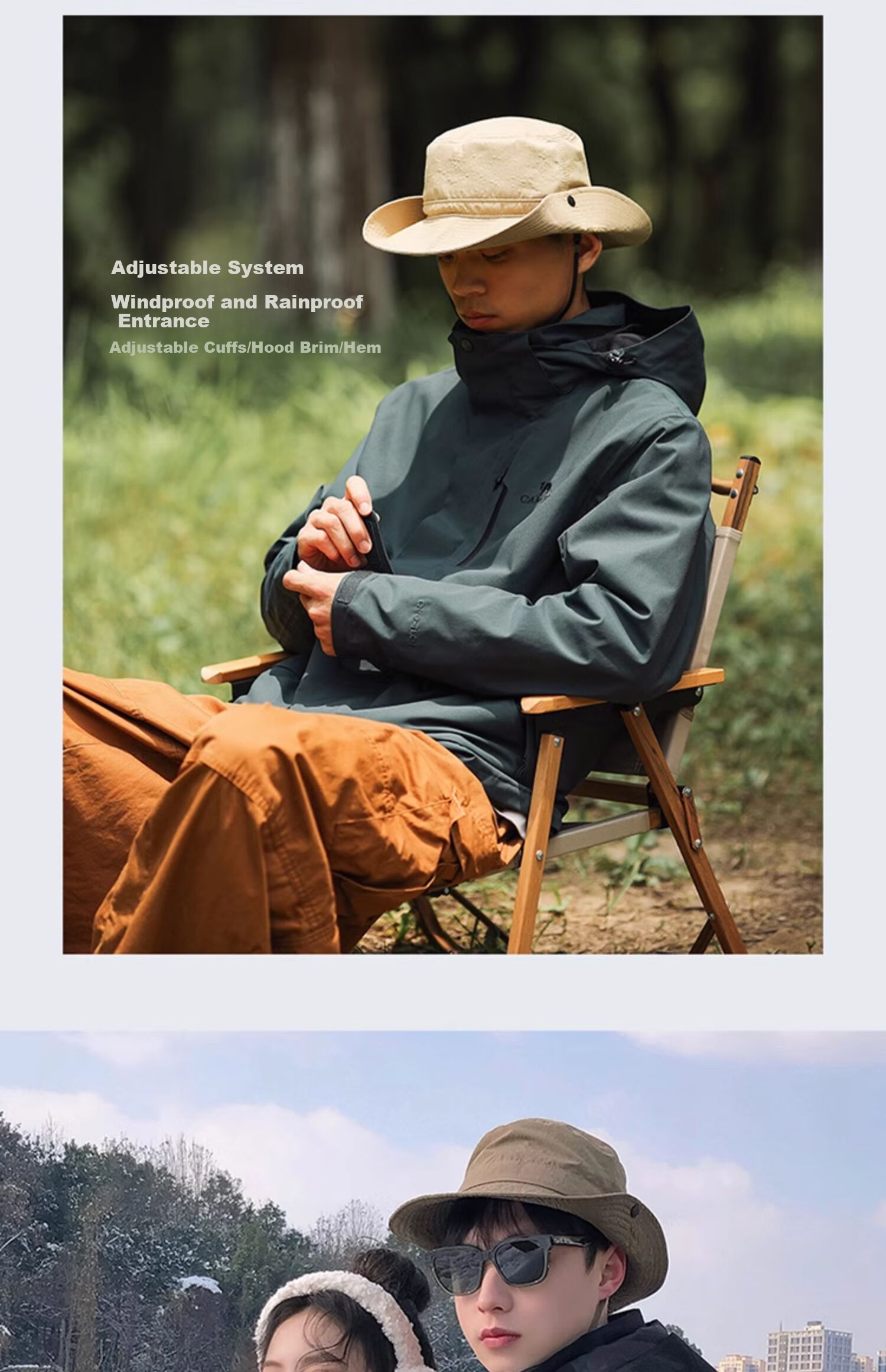 Женская ветровка CAMEL Three-In-One, ветрозащитная, водонепроницаемая, для активного отдыха и походов, арт. AD12263514X
