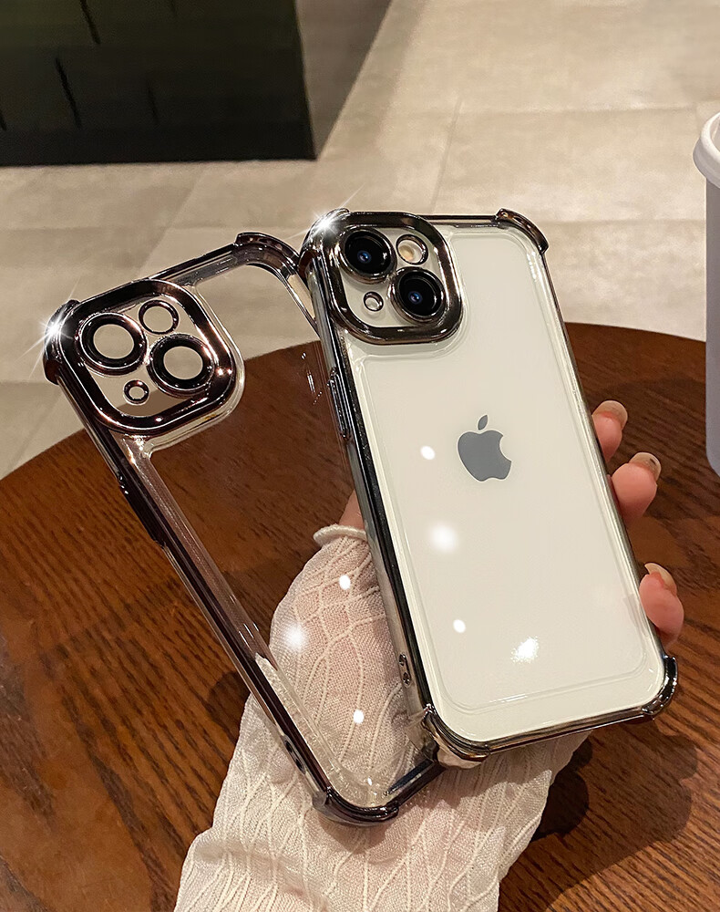 Чехол для iPhone 15 Mengxiangkejia, прозрачный, с полной защитой камеры, ультратонкий, противоударный, пылезащитный, антиотпечатки, простой дизайн для мужчин и женщин, титановый серый