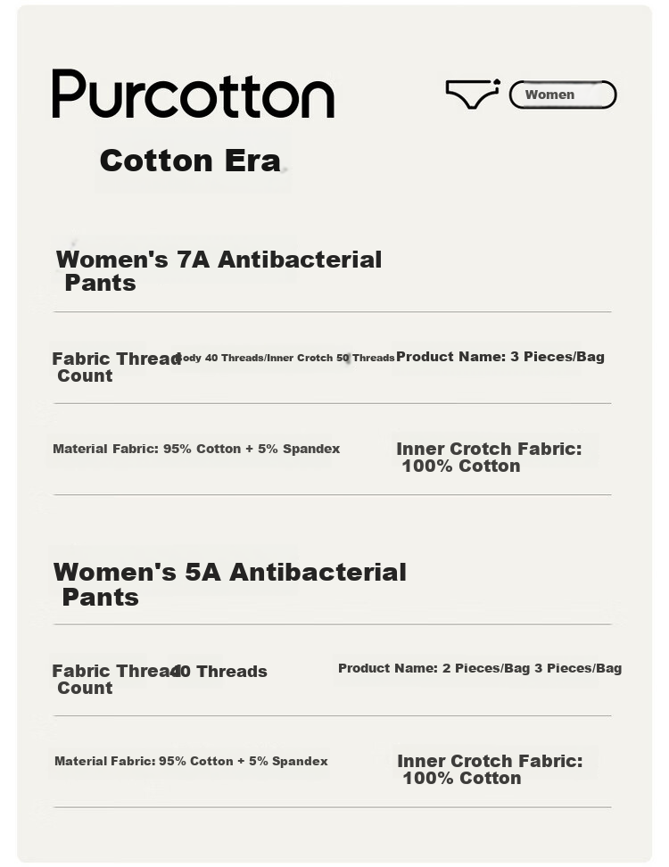 Женское нижнее белье PurCotton, трусы с высокой эластичностью, сохраняющие форму, отводящие пот, 3 шт.