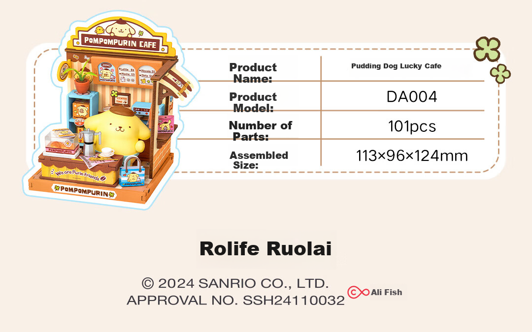 Конструктор Rolife Pac-Man Sanrio DIY Dollhouse Building Blocks Toy, Подарок на День Рождения, День Святого Валентина, Новый год