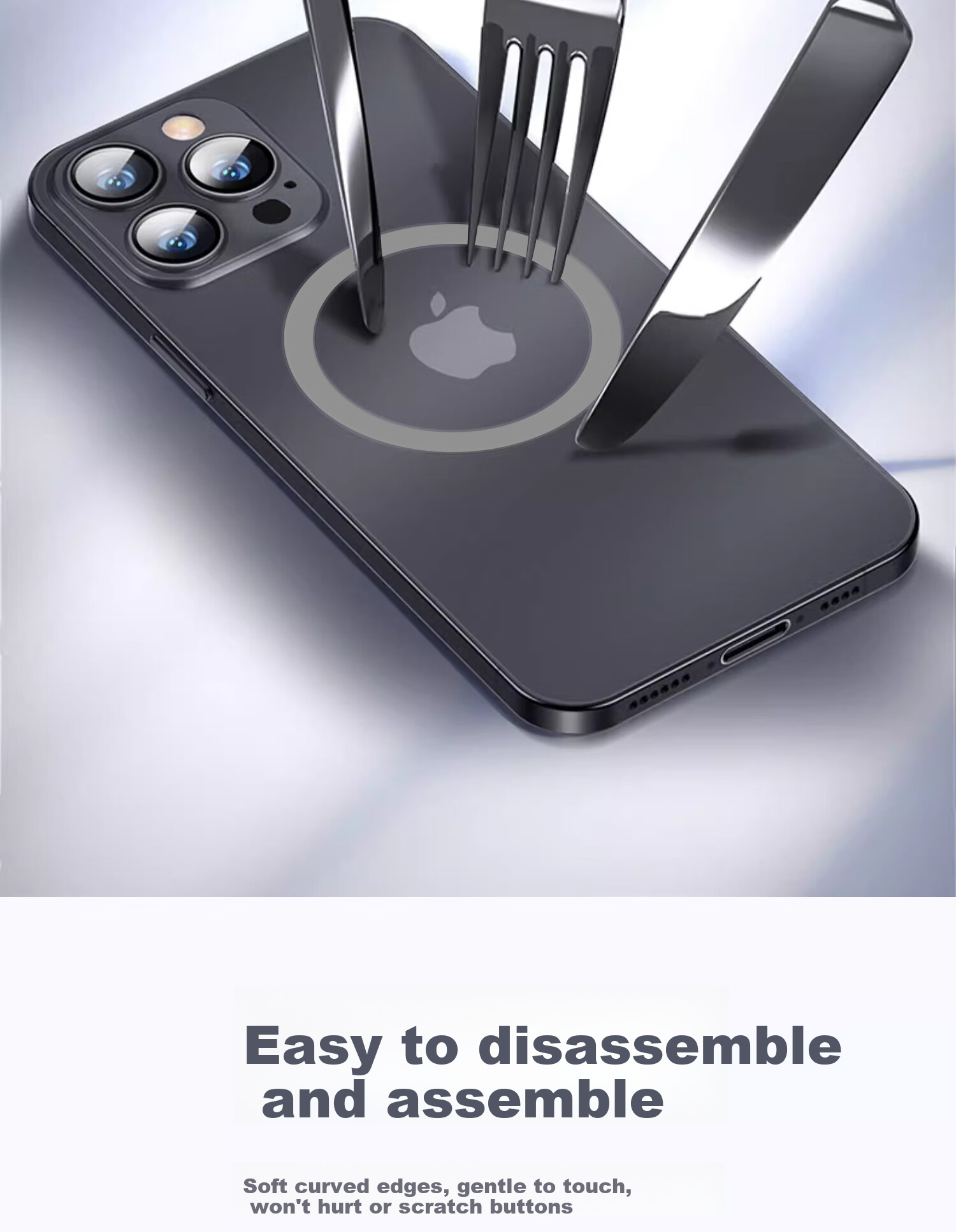 DIVI Чехол для Apple iPhone 16 Pro Max, ультратонкий, матовый, с защитой от отпечатков пальцев, совместимый с MagSafe