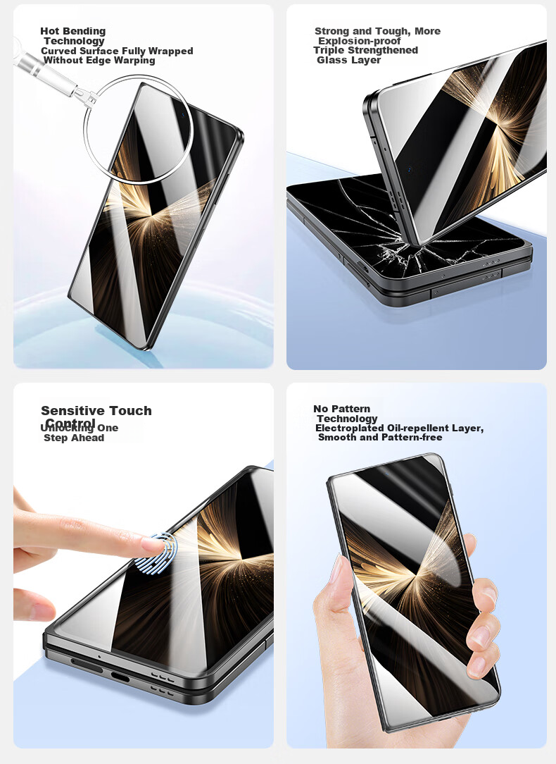 Защитное стекло для экрана Smorss для Honor Magic V5, 3D горячее изгибание, полное покрытие, ультратонкое, HD, противоударное, защита от отпечатков пальцев