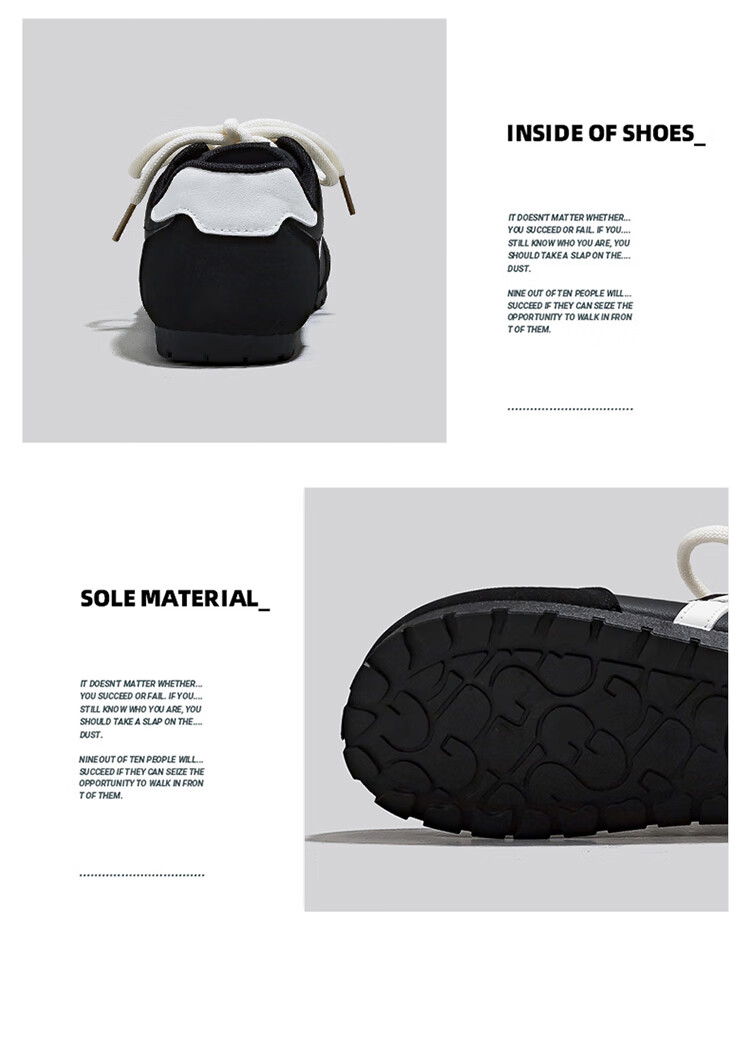 Кроссовки HUANQIU, женские, черные, модель 2025 Autumn Popular Niche Original Casual Shoes, Versatile, размер 38