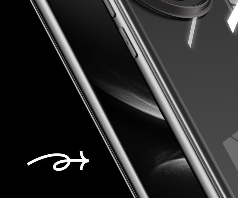 Чехол для Huawei Nova 14 Ultra, противоударный, ультратонкий, с защитой камеры, графитовый черный