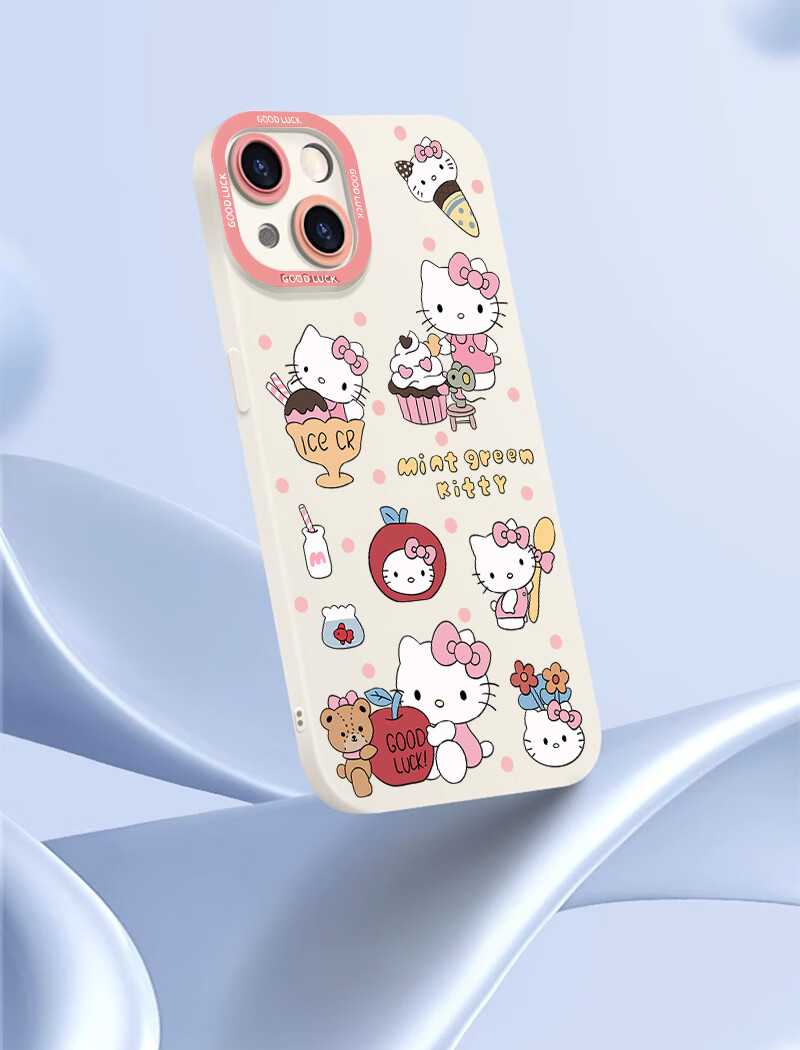 Чехол для iPhone 14 Pro Max Yingkaida, противоударный, с защитой от падений, с дизайном KT Cat Little Girl, ангельские глазки