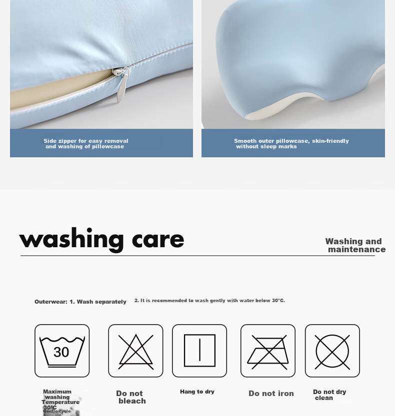 Подушка LOVO Luolai Home Textiles из пены с памятью, класс А, для сна на боку, полностью дышащая, защита шеи, для взрослых и студентов в общежитиях