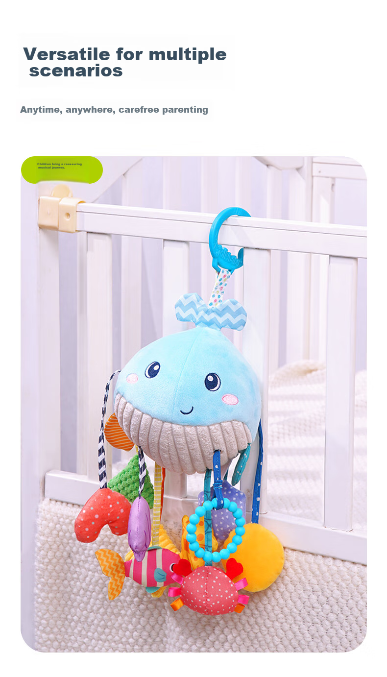 Развивающая игрушка Jollybaby "Воздушный шар", тяни-толкай, для детей от 0 до 1 года, с погремушкой и прорезывателем