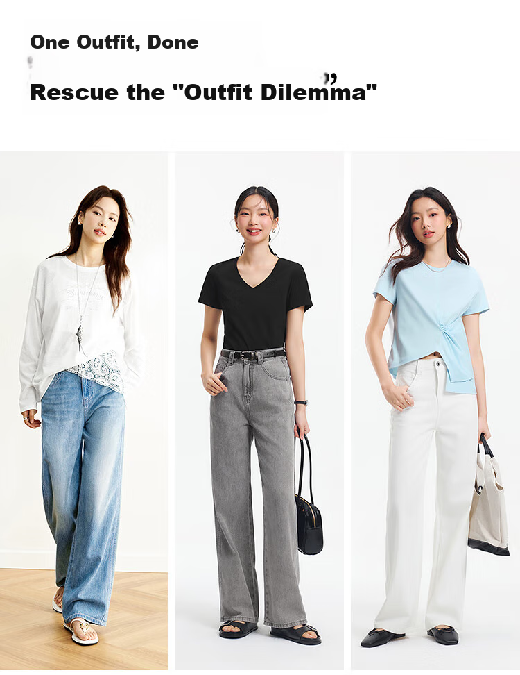 Женские джинсы Semir, летние, модные, укорачивающие ноги, широкие, голубые, размер XS