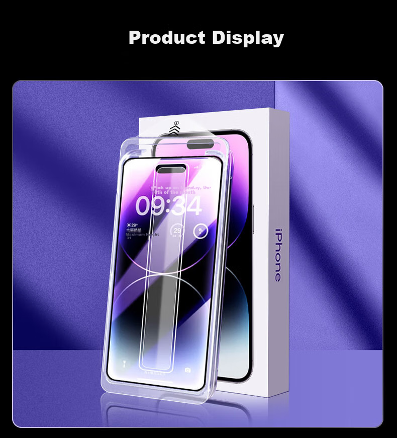 Защитное стекло для экрана KOOLIFE для iPhone 14 Pro, совместимо с iPhone 14/13/13 Pro, высокое разрешение, полное покрытие, ультратонкое, пылезащитное, 2 шт.
