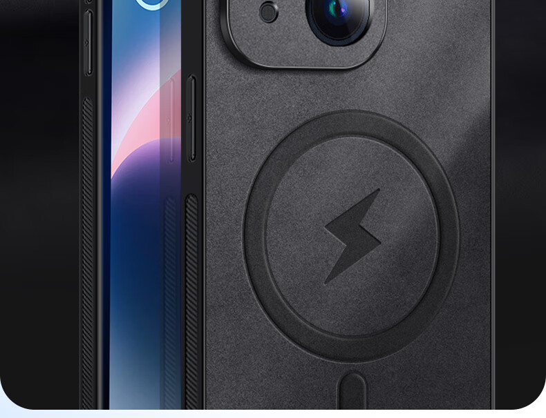 Чехол для iPhone 14 Shangsu, защитный противоударный силиконовый чехол из кожи ягненка с полной защитой объектива, простой роскошный магнитный мягкий чехол, унисекс, черный