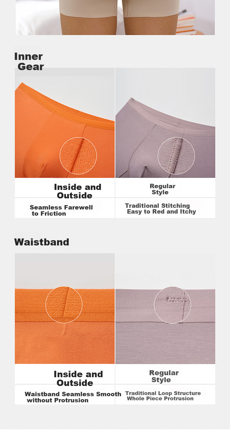 Мужские боксеры NEIWAI Orange Label, 3 шт., модал, бесшовные, дышащие, антибактериальные, размер M, цвет Obsidian Purple/Medium Gray/Brown Beige