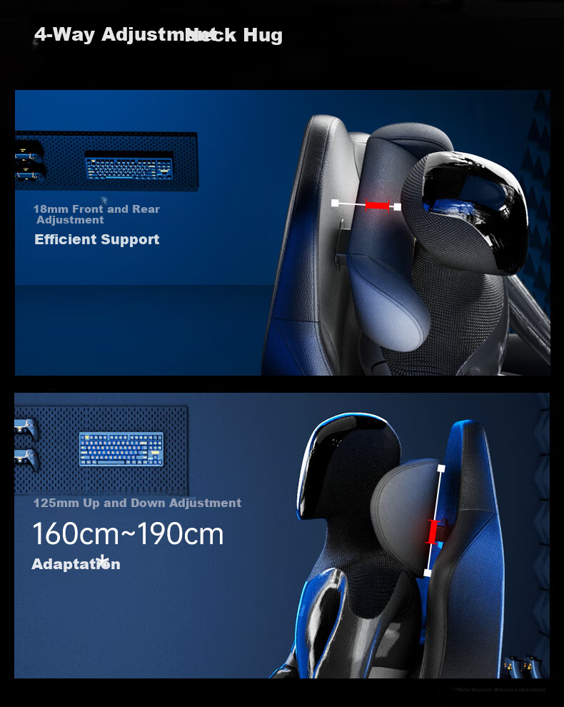 Игровое кресло AutoFull M6, эргономичное, компьютерное, с поддержкой поясницы и защитой, черный