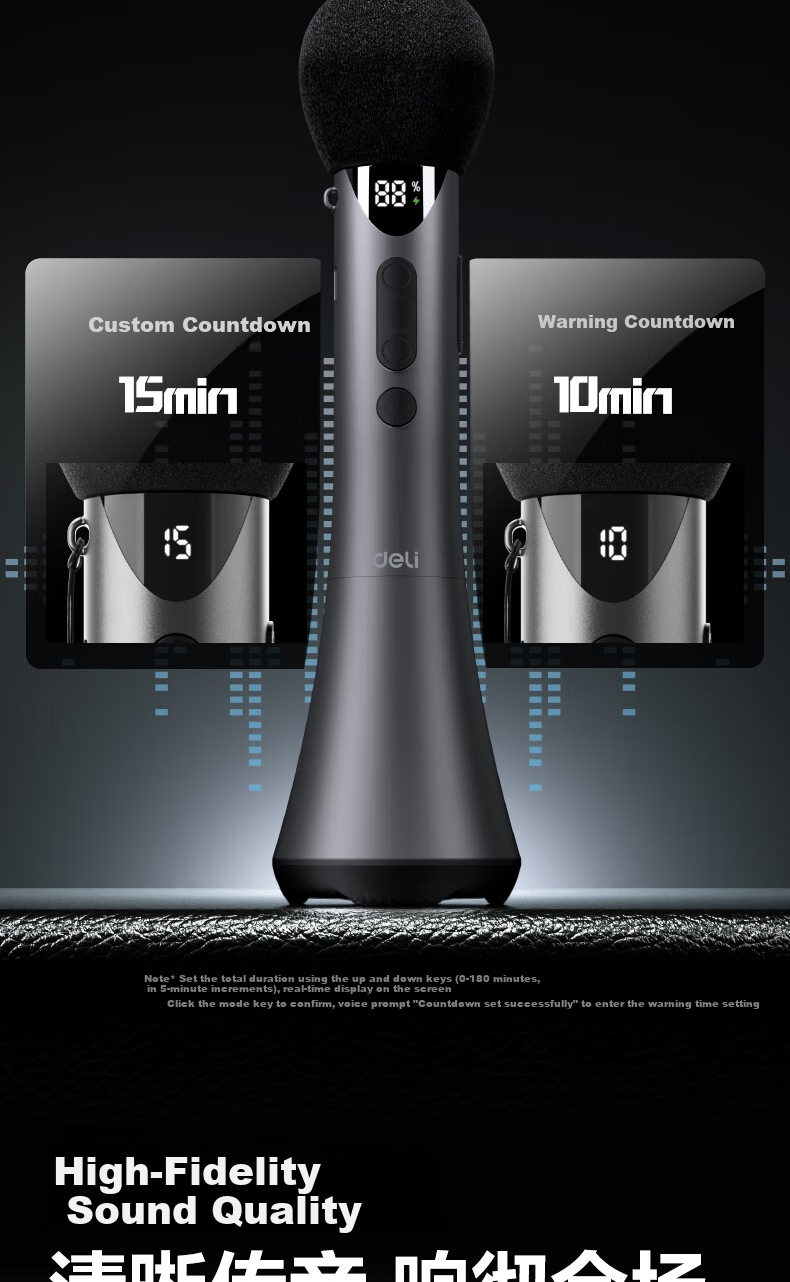 Портативная акустическая система Deli LT210, 15 Вт, Bluetooth, белый