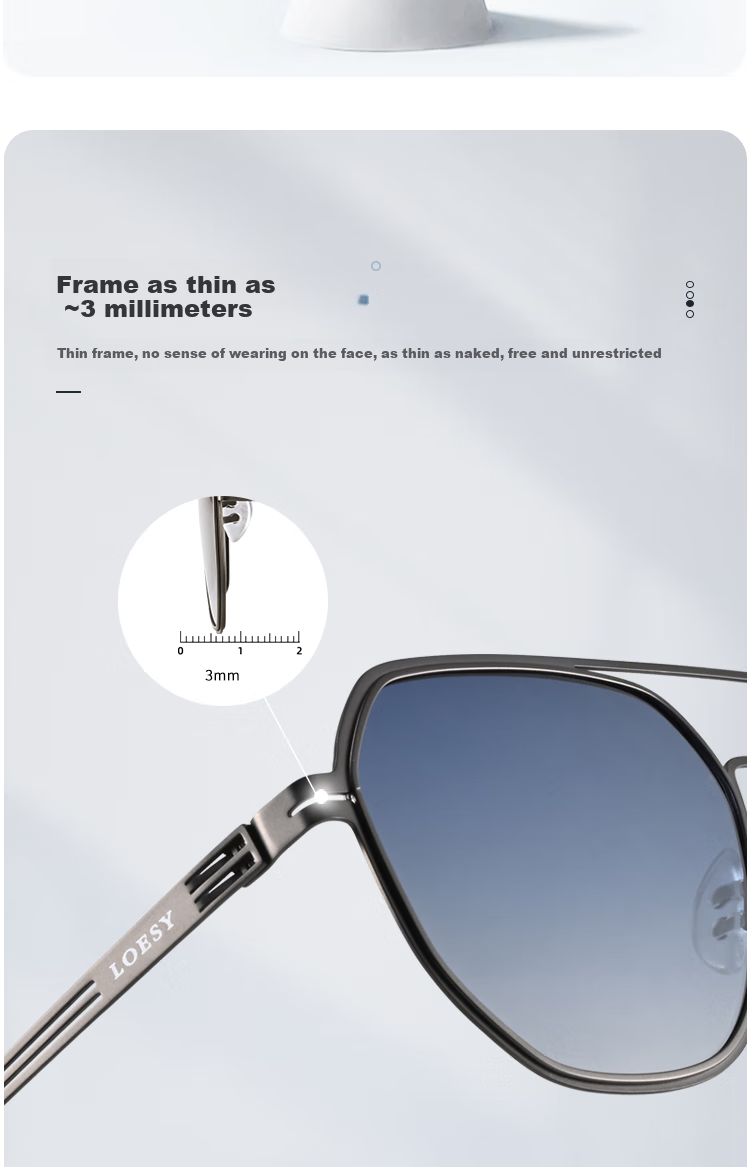 Солнцезащитные очки LOESY Ultra-Light 18g, поляризованные, УФ-защита, для мужчин, черный