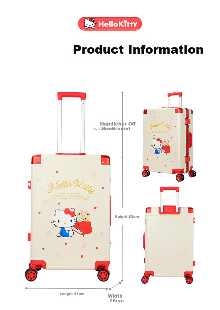 Чемодан Mesuca X Disney Mickey Luggage Print 20-дюймовый, с алюминиевой рамой, для ручной клади